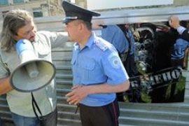 На Крещатике активисты протестовали против застройки