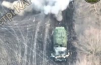 Бійці Нацгвардії вдарили з дрона по автомобілю з російськими офіцерами