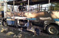 Рейсовий автобус згорів у Дніпропетровській області