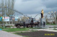 В Запорожской области вернули на место свергнутого Ленина