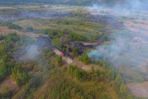 Режим ЧС из-за пожара на торфяных полях объявлен в Черкасской области