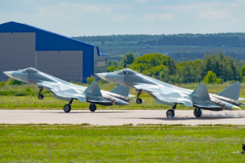 Первый серийный экземпляр нового российского истребителя Су-57 разбился во время испытаний