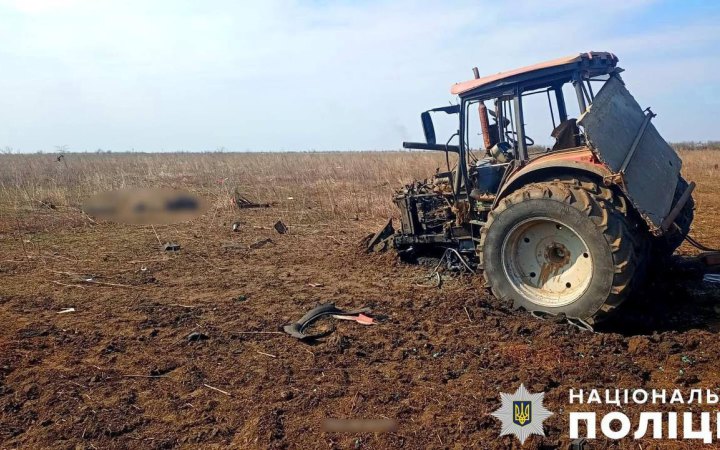 Російський дрон атакував трактор на Херсонщині