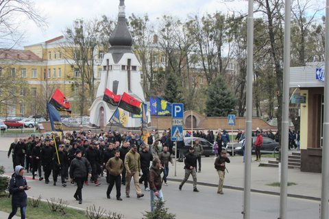 В Полтаве прошел митинг с требованием отставки руководства местной полиции