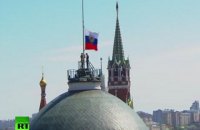 Во время инаугурации Путина флаг над Кремлем заклинило на флагштоке