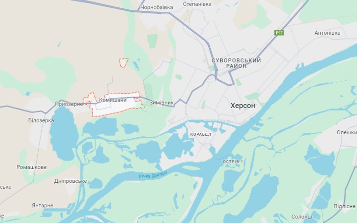 Російські війська вдарили з артилерії по Комишанах Херсонської області