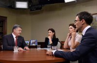 Порошенко дал интервью трем телеканалам 