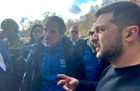 Зеленський і гендиректор МАГАТЕ обговорили захист окупованої ЗАЕС і відвідали Дніпровську ГЕС