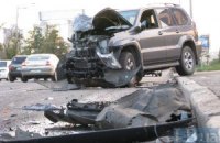 В Киеве джип врезался в микроавтобус