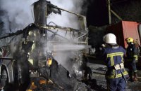 ​В Ровно сгорел двухэтажный пассажирский автобус 