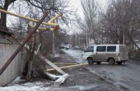 В Донецке автомобиль врезался в газопровод