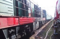 Дизель-поезд Голованевск - Помошная загорелся в Кировоградской области