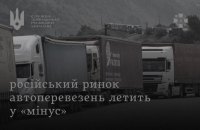 Розвідка: у Росії обвалюється рентабельність міжнародних автоперевезень