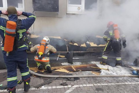 В Ровно во время пожара в ТРЦ "Арена" эвакуировали более полусотни человек