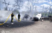 Росіяни атакували безпілотником АЗС у Краматорську: загорівся резервуар із газом