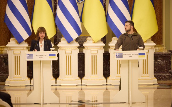 Зеленський зустрівся з президенткою Греції