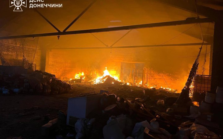 Російські окупанти атакували дронами будівельну базу у Слов'янську на Донеччині