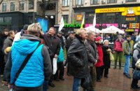 В центре Киева заметили "профессиональных митингующих"