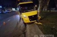 В Николаеве маршрутка с пассажирами врезалась в дерево