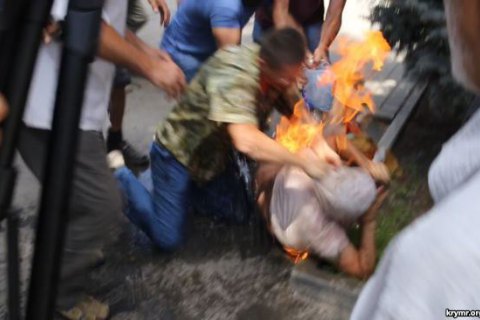 Крымский активист поджег себя в знак протеста против застройки