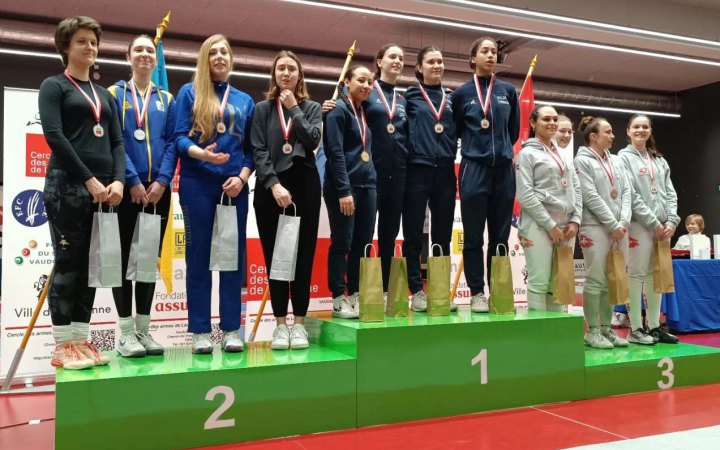 Українські фехтувальниці вибороли два комплекти нагород у Швейцарії