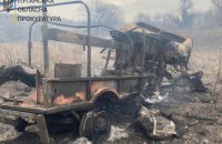 ​Прокуратура показала фото військового авто, яке підірвалось на Луганщині 27 квітня