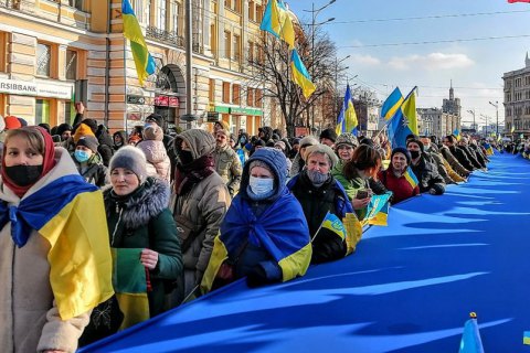 З прапорами України та УПА: у Харкові відбувся Марш єдності