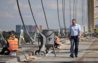 Кличко перевірив стан ремонту Подільського моста