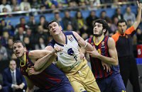 Евролига: "Будивельник" проиграл "Барсе" 