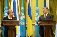 Порошенко обсудил с генсеком ООН введение миротворцев на Донбассе