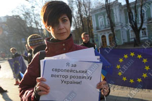 Активисты просят ЕС поддержать евроинтеграцию Украины