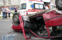 ДТП в Киеве: тройная авария на Позняках
