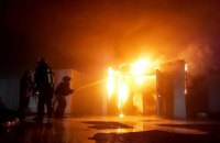 В Запорожье сгорели склады рыбзавода "Аркадия"