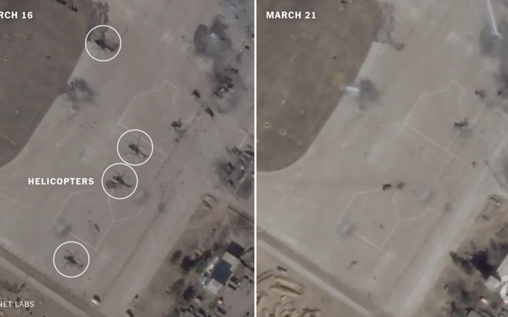 Украинские военные уничтожили российскую военную технику в Чернобаевке