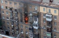 У Києві сталася сильна пожежа у сталінці на Кловському узвозі