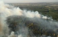 В Харьковской области горит около  70 гектаров леса