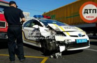 На проспекте Победы патрульный автомобиль въехал в маршрутку