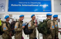 80 украинских миротворцев возвращаются с 14-летней миссии в Либерии