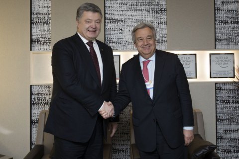 Порошенко обсудил с генсеком ООН нарушение прав человека на оккупированных территориях