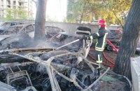 На штрафмайданчику в Києві згоріли 7 автомобілів, - ДСНС