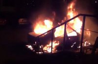 В Донецке сожгли автомобиль активиста "Дорожного контроля"