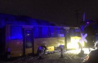 В Ірпені електричка протаранила маршрутку, водія госпіталізували