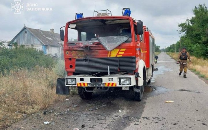 Росіяни обстріляли автомобіль рятувальників на Запоріжжі