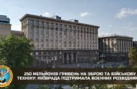 ГУР отримає з міського бюджету Києва 250 млн гривень