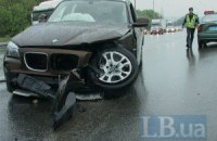 В Киеве на Заболотного ЗАЗ влобовую протаранил BMW