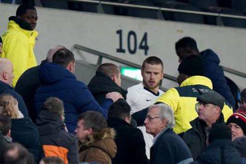 Игрок "Тоттенхэма" подрался на трибуне с собственным фаном после вылета "шпор" из Кубка Англии