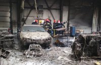 Во Львовской области горела СТО