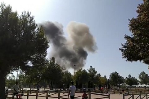 Возле Мадрида разбился истребитель: пилот погиб