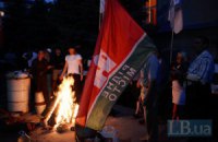 В Фастове активисты установили палатку и прошлись по комнатам РОВД