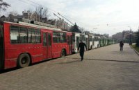 Во Львове бастуют водители троллейбусов и трамваев